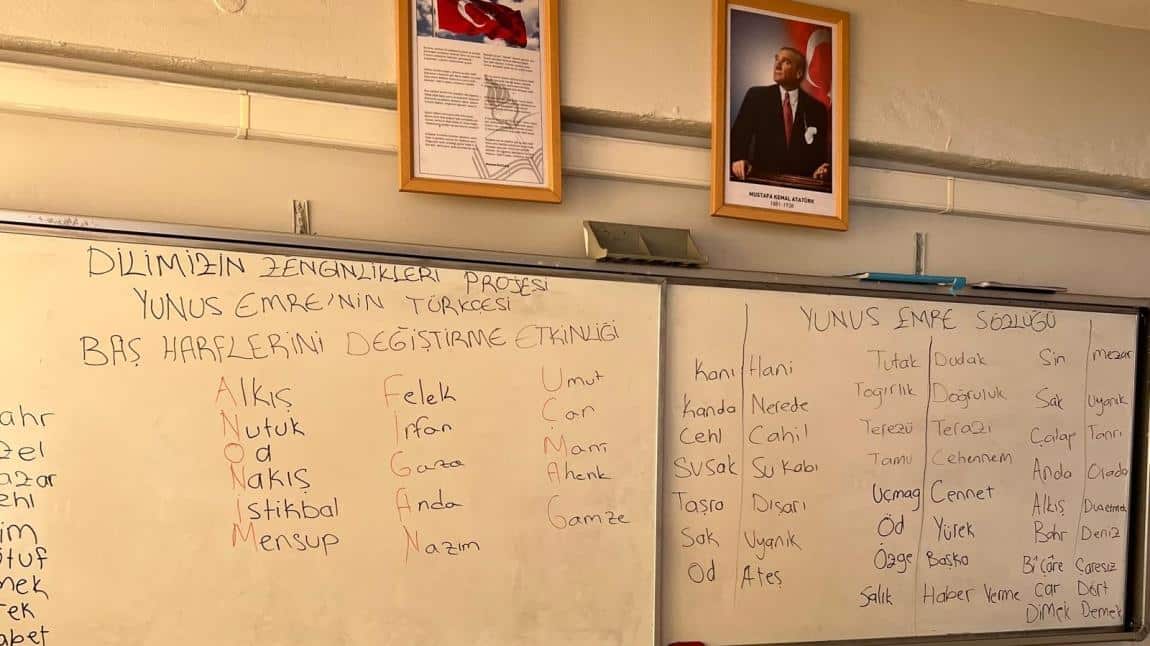 Dilimizin Zenginlikleri Mayıs Ayı Baş Harfi Değiştir Etkinliği